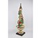 40" Gold Finial Christmas Decoration with Ornaments – Elegant Holiday Accent